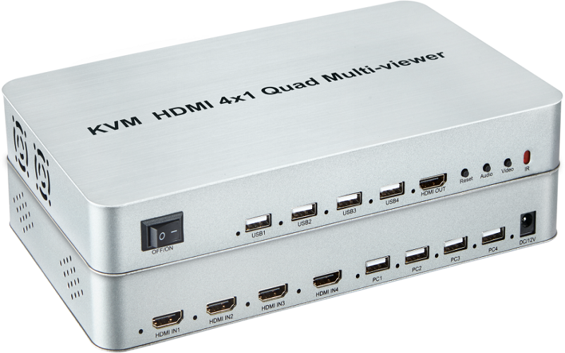 4x1 HDMI KVM Multi-viewer with seamless switching